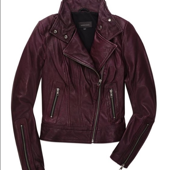 Mackage Burgundy Leather Jacket - Picture 2 of 8